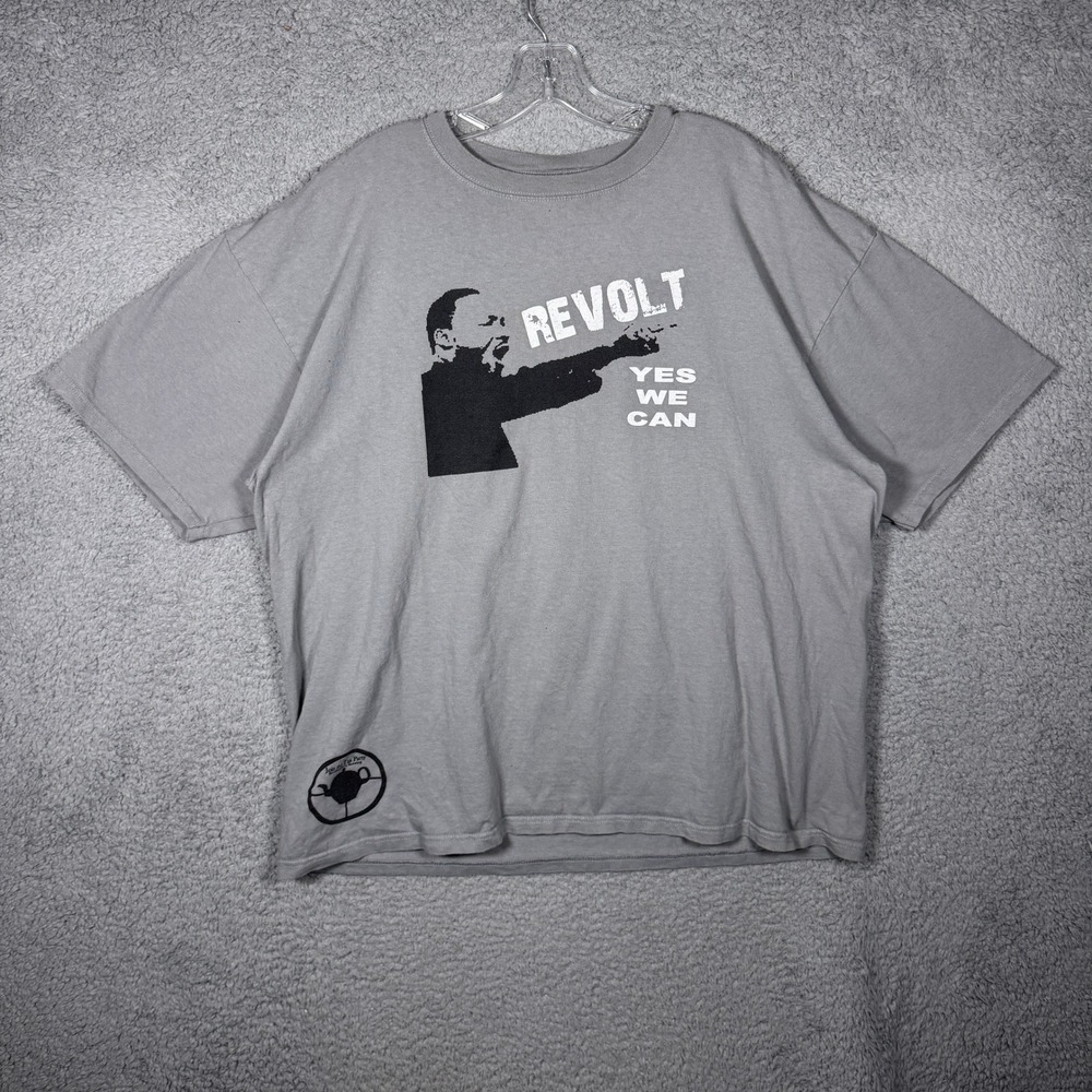 Vintage Martin Luther King Jr Tea Party Revolt Yes We Can Shirt 2XL Anvil 90s